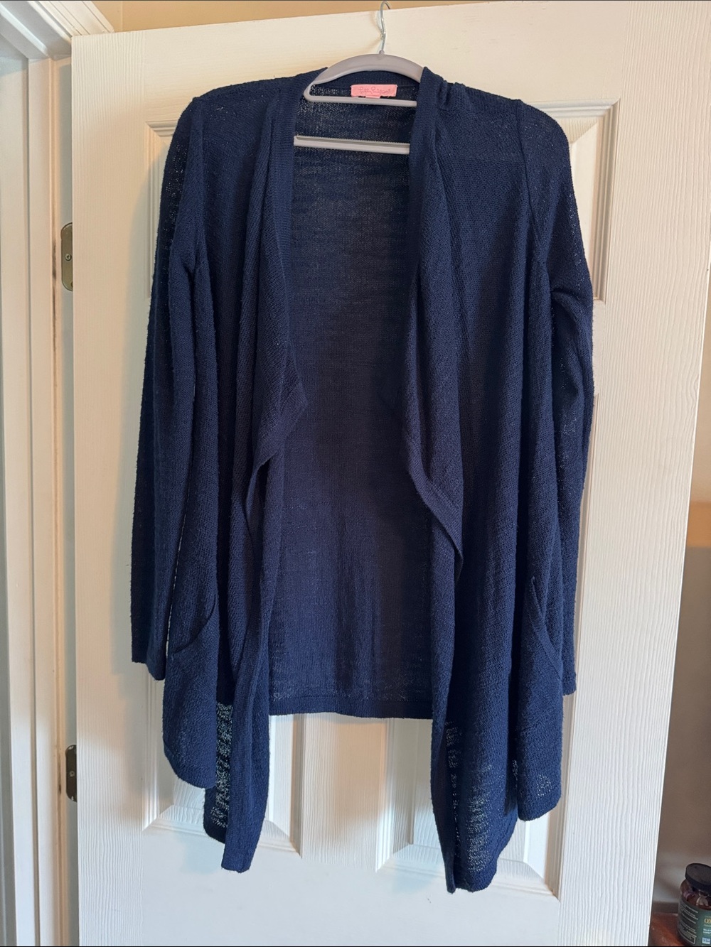 Lilly Pulitzer Navy Open-Front Cardigan